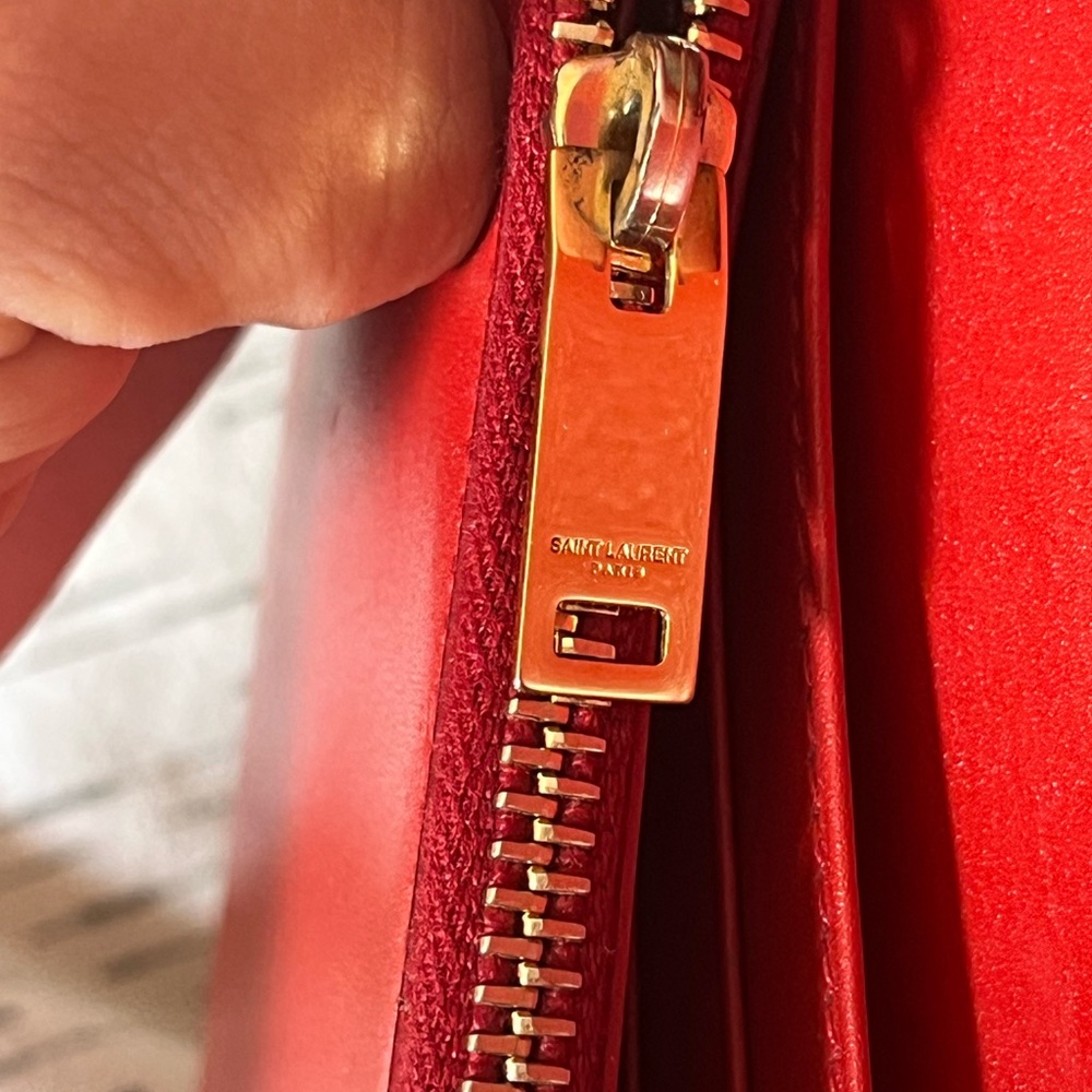 Saint Laurent Red Leather Long Wallet - Picture 5 of 10